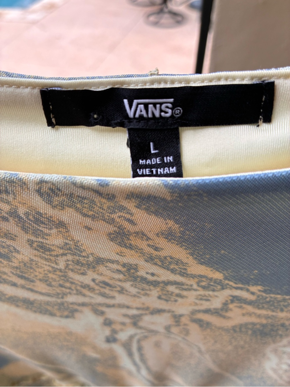 Vans Blue and Cream Printed Sleeveless Dress - Picture 3 of 7